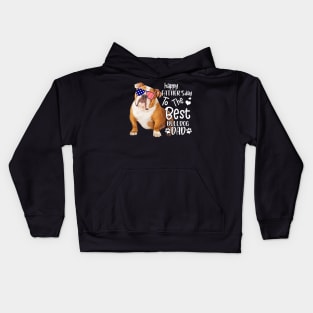 Happy Father's Day To The Best Bulldog Dad Kids Hoodie